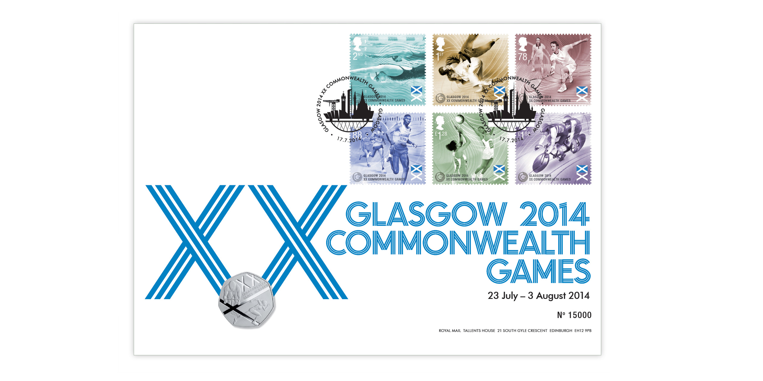 Royal Mail Glasgow Commonwealth Games Coin Envelope